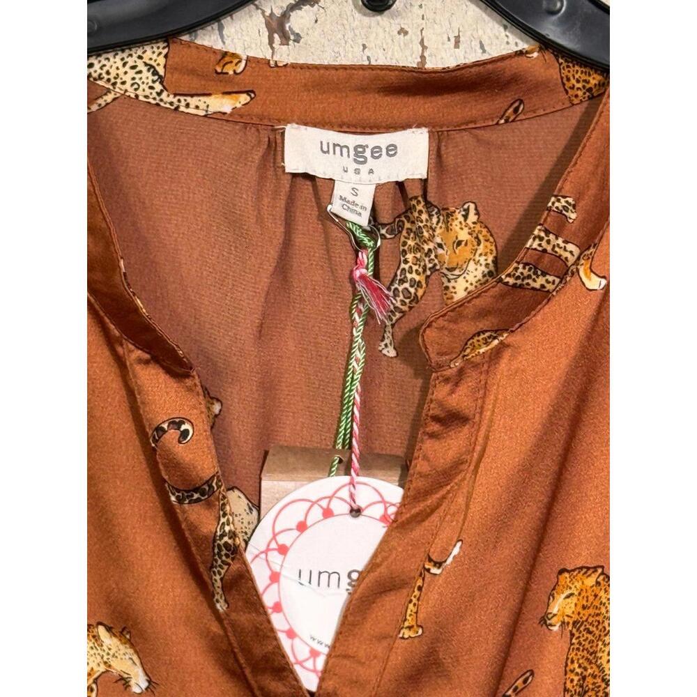 Umgee Brown Leopard Print Jumpsuit - Picture 6 of 10